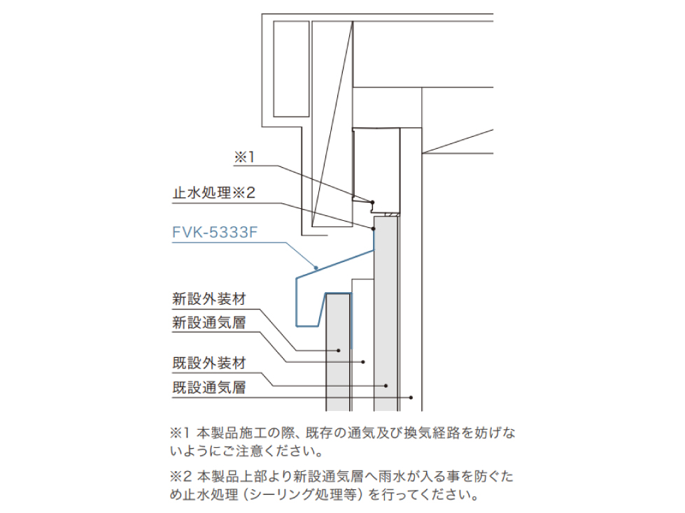 リフォーム用通気見切_納まり図